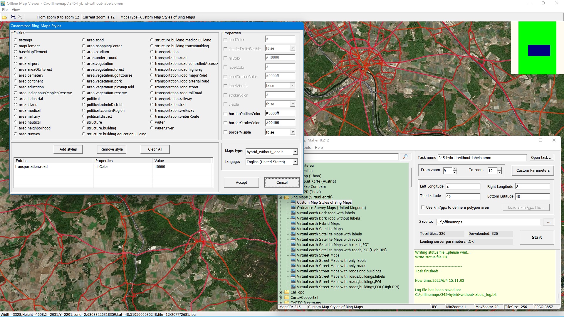 Offline Map Maker Customized Bing Maps